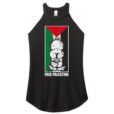 Free Palestine Flag Hanthala Gaza Save Sheikh Jarrah Women's Perfect Tri Rocker Tank