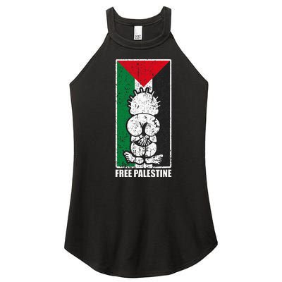 Free Palestine Flag Hanthala Gaza Save Sheikh Jarrah Women's Perfect Tri Rocker Tank