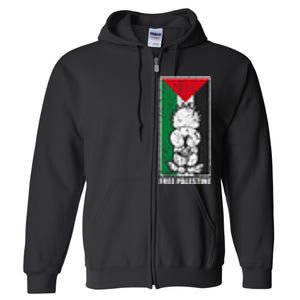 Free Palestine Flag Hanthala Gaza Save Sheikh Jarrah Full Zip Hoodie