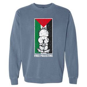 Free Palestine Flag Hanthala Gaza Save Sheikh Jarrah Garment-Dyed Sweatshirt