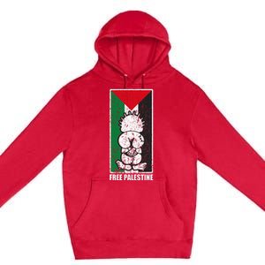 Free Palestine Flag Hanthala Gaza Save Sheikh Jarrah Premium Pullover Hoodie