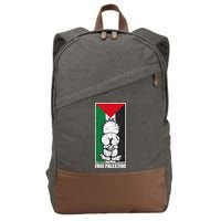 Free Palestine Flag Hanthala Gaza Save Sheikh Jarrah Cotton Canvas Backpack