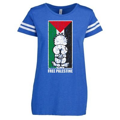 Free Palestine Flag Hanthala Gaza Save Sheikh Jarrah Enza Ladies Jersey Football T-Shirt