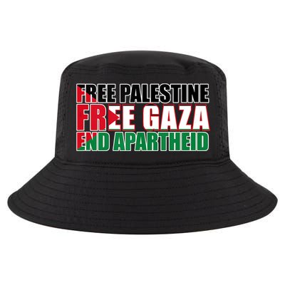 Free Palestine Free Gaza End Apartheid Palestinian Flag Cool Comfort Performance Bucket Hat