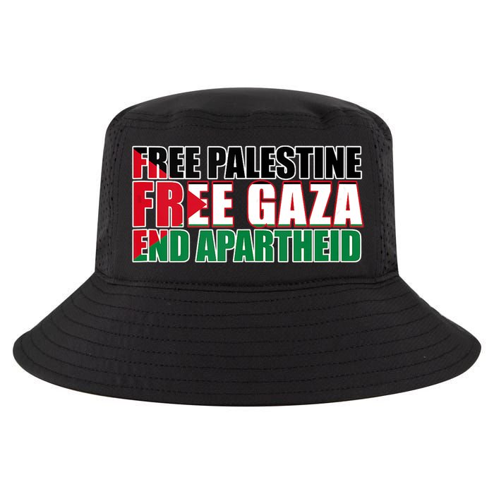 Free Palestine Free Gaza End Apartheid Palestinian Flag Cool Comfort Performance Bucket Hat