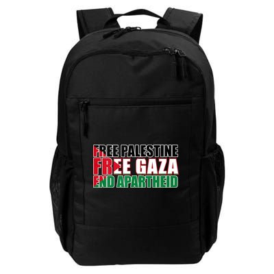 Free Palestine Free Gaza End Apartheid Palestinian Flag Backpack
