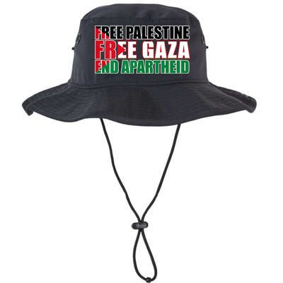 Free Palestine Free Gaza End Apartheid Palestinian Flag Bucket Hat