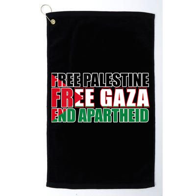 Free Palestine Free Gaza End Apartheid Palestinian Flag Golf Towel