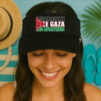 Free Palestine Free Gaza End Apartheid Palestinian Flag Visor