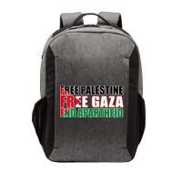 Free Palestine Free Gaza End Apartheid Palestinian Flag Vector Backpack