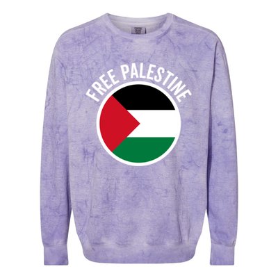 Free Palestine Free Gaza Palestine Flag Great Gift Colorblast Crewneck Sweatshirt