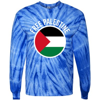 Free Palestine Free Gaza Palestine Flag Great Gift Tie-Dye Long Sleeve Shirt