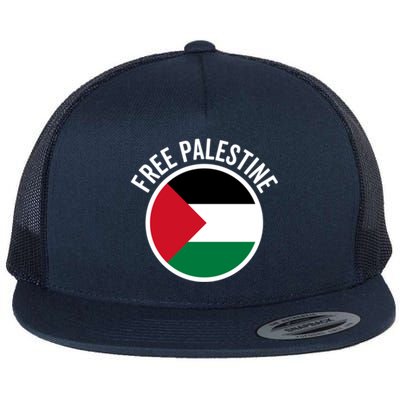 Free Palestine Free Gaza Palestine Flag Great Gift Flat Bill Trucker Hat