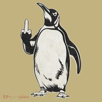 Funny Penguin Flippers Up Middle Finger Penguins T-Shirt