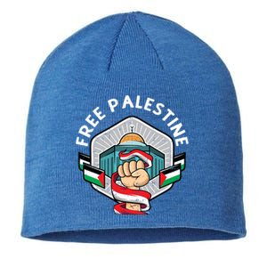 Free Palestine Flag Save Gaza Strip End The Occupation Gift Sustainable Beanie