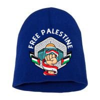 Free Palestine Flag Save Gaza Strip End The Occupation Gift Short Acrylic Beanie