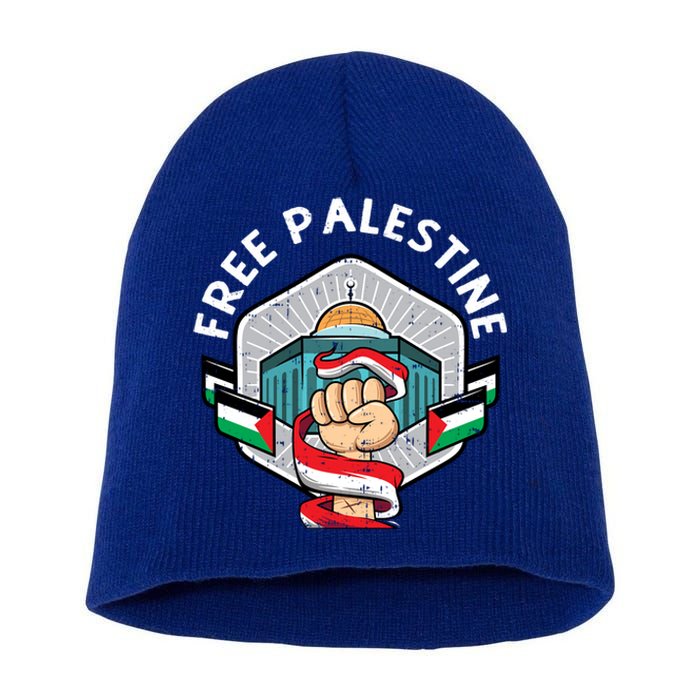 Free Palestine Flag Save Gaza Strip End The Occupation Gift Short Acrylic Beanie