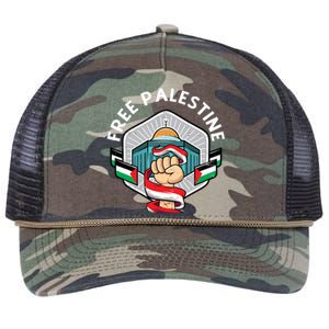 Free Palestine Flag Save Gaza Strip End The Occupation Gift Retro Rope Trucker Hat Cap