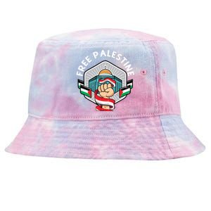 Free Palestine Flag Save Gaza Strip End The Occupation Gift Tie-Dyed Bucket Hat