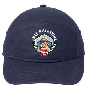 Free Palestine Flag Save Gaza Strip End The Occupation Gift 7-Panel Snapback Hat