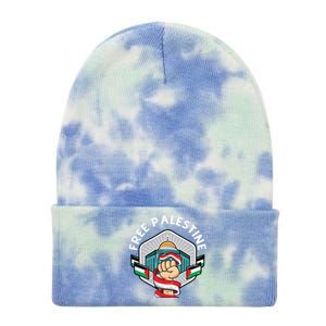 Free Palestine Flag Save Gaza Strip End The Occupation Gift Tie Dye 12in Knit Beanie