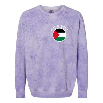 Free Palestine Free Gaza Palestine Flag Stop War Colorblast Crewneck Sweatshirt