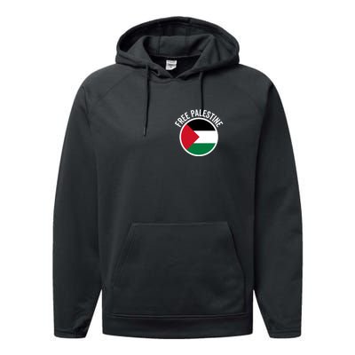 Free Palestine Free Gaza Palestine Flag Stop War Performance Fleece Hoodie