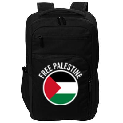 Free Palestine Free Gaza Palestine Flag Stop War Impact Tech Backpack