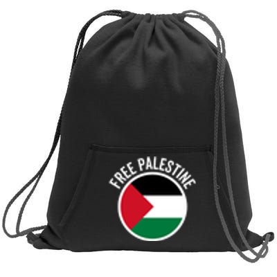 Free Palestine Free Gaza Palestine Flag Stop War Sweatshirt Cinch Pack Bag