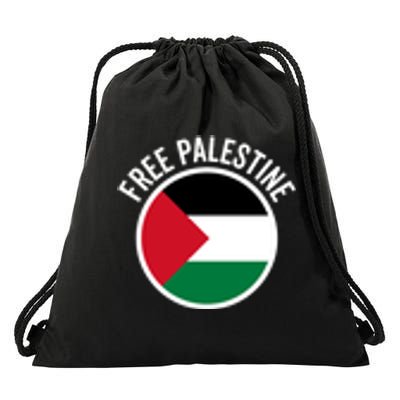 Free Palestine Free Gaza Palestine Flag Stop War Drawstring Bag