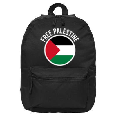 Free Palestine Free Gaza Palestine Flag Stop War 16 in Basic Backpack