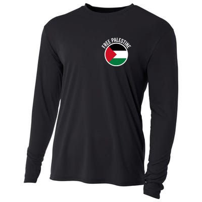 Free Palestine Free Gaza Palestine Flag Stop War Cooling Performance Long Sleeve Crew