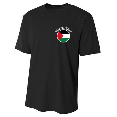 Free Palestine Free Gaza Palestine Flag Stop War Performance Sprint T-Shirt