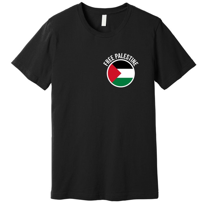 Free Palestine Free Gaza Palestine Flag Stop War Premium T-Shirt