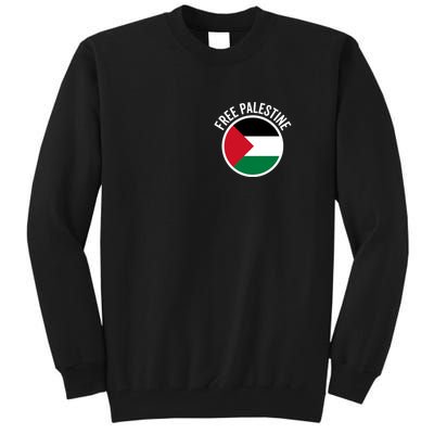 Free Palestine Free Gaza Palestine Flag Stop War Tall Sweatshirt