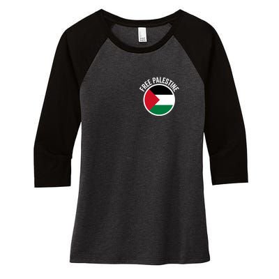 Free Palestine Free Gaza Palestine Flag Stop War Women's Tri-Blend 3/4-Sleeve Raglan Shirt