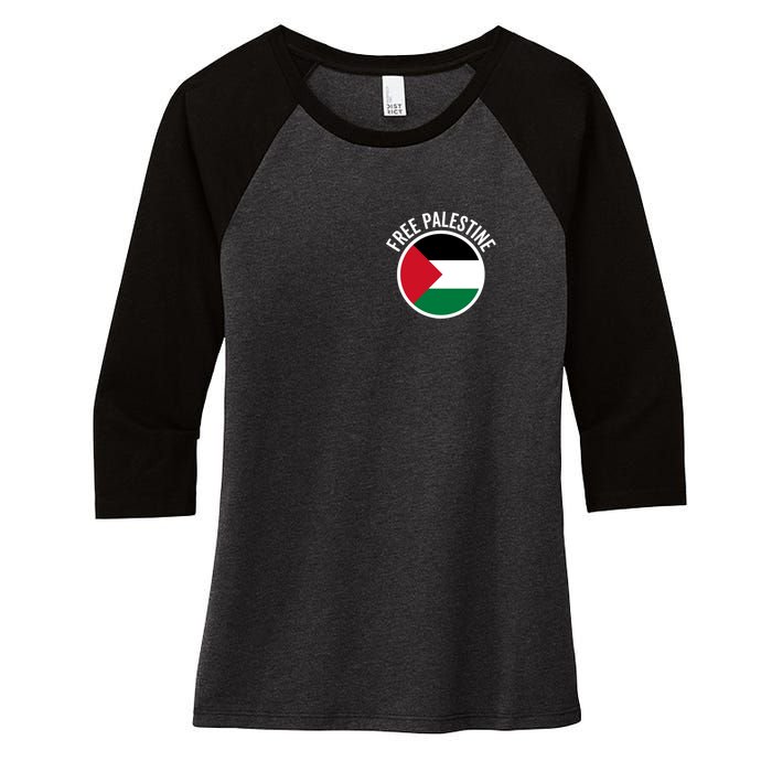 Free Palestine Free Gaza Palestine Flag Stop War Women's Tri-Blend 3/4-Sleeve Raglan Shirt