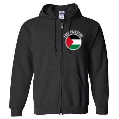 Free Palestine Free Gaza Palestine Flag Stop War Full Zip Hoodie