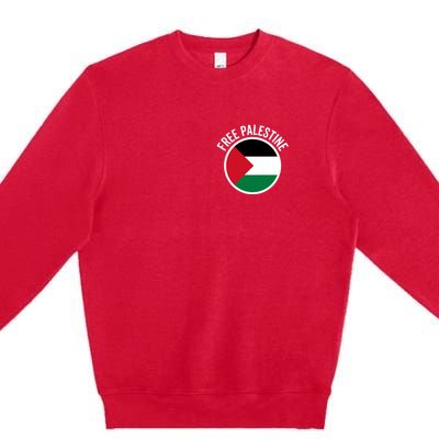 Free Palestine Free Gaza Palestine Flag Stop War Premium Crewneck Sweatshirt