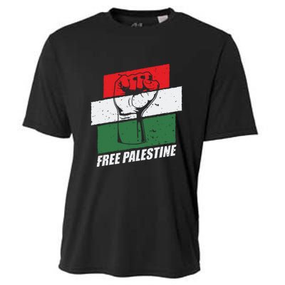 Free Palestine Cooling Performance Crew T-Shirt