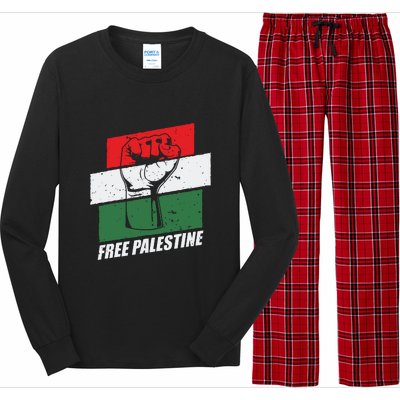 Free Palestine Long Sleeve Pajama Set