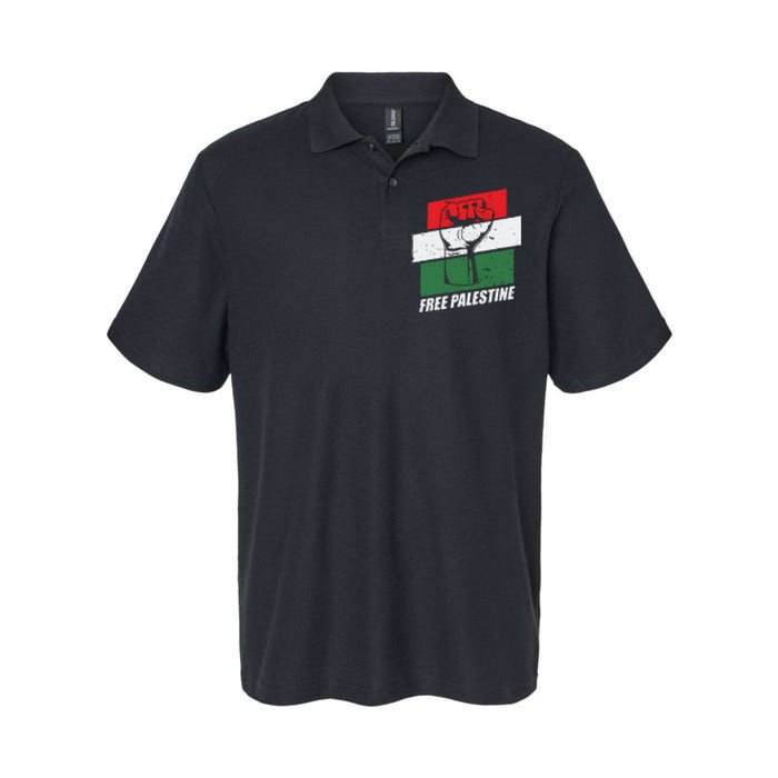 Free Palestine Softstyle Adult Sport Polo