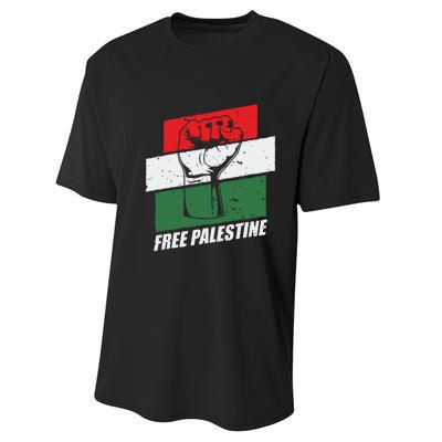 Free Palestine Performance Sprint T-Shirt