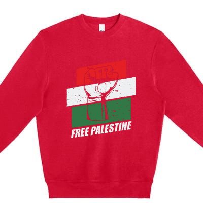 Free Palestine Premium Crewneck Sweatshirt