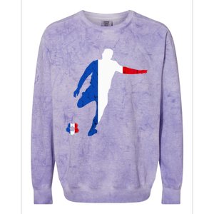 French Pride France Soccer Team France Flag French Roots Colorblast Crewneck Sweatshirt