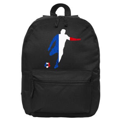 French Pride France Soccer Team France Flag French Roots 16 in Basic Backpack