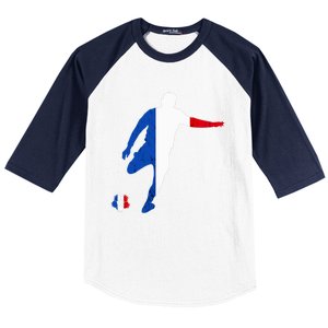 French Pride France Soccer Team France Flag French Roots Baseball Sleeve Shirt