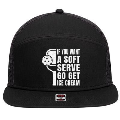 Funny Pickleball 7 Panel Mesh Trucker Snapback Hat