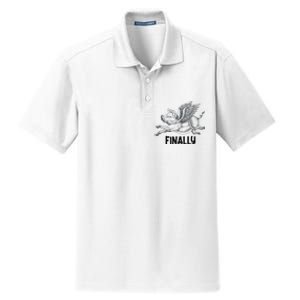 Finally, Pigs Flying When Piggies Fly Funny Flying Graphic Dry Zone Grid Polo