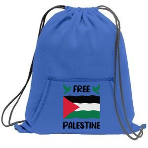 Free Palestine Flag Gift Sweatshirt Cinch Pack Bag